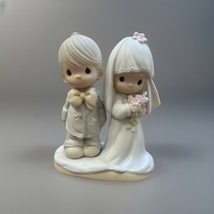 VTG Precious Moments "The Lord Bless You & Keep You" BrideGroom Wedding Retired